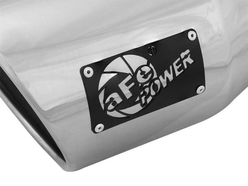 aFe Diesel Exhaust Tip Bolt On Black 5in Inlet x 7in Outlet x 12in - Right - Catback - aFe