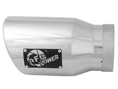 aFe Diesel Exhaust Tip Bolt On Black 5in Inlet x 7in Outlet x 12in - Right - Catback - aFe