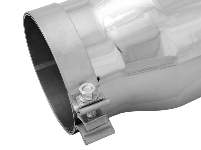 aFe Diesel Exhaust Tip Bolt On Black 5in Inlet x 7in Outlet x 12in - Right - Catback - aFe