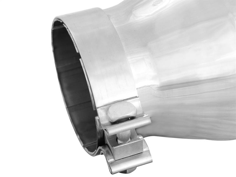aFe Diesel Exhaust Tip Bolt On Polished 4in Inlet x 6in Outlet x 12in Length - Catback - aFe