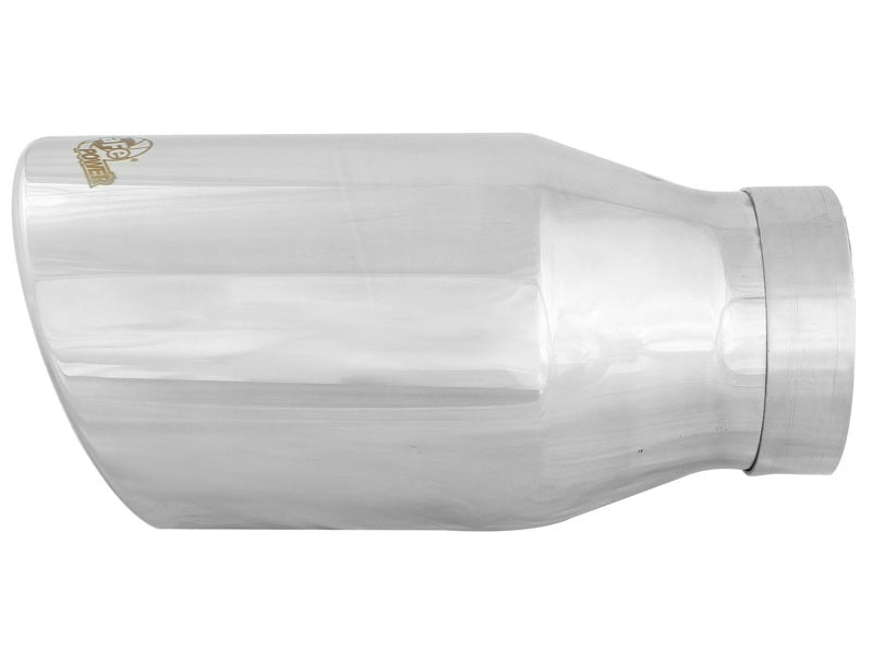aFe Diesel Exhaust Tip Bolt On Polished 4in Inlet x 6in Outlet x 12in Length - Catback - aFe