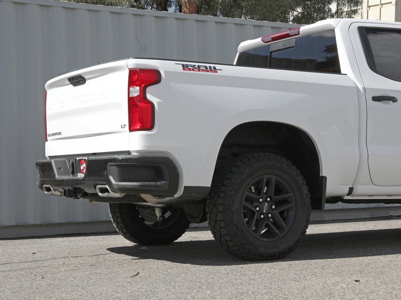 aFe Gemini XV 4in to Dual 3in 304 SS Cat - Back Exhaust w/ Cutout 19 - 21 GM Silverado/Sierra V8 - 6.2L - Catback - aFe