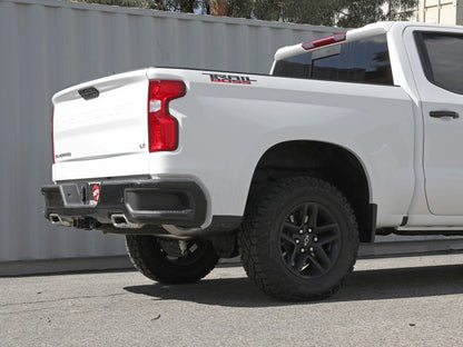 aFe Gemini XV 4in to Dual 3in 304 SS Cat - Back Exhaust w/ Cutout 19 - 21 GM Silverado/Sierra V8 - 6.2L - Catback - aFe