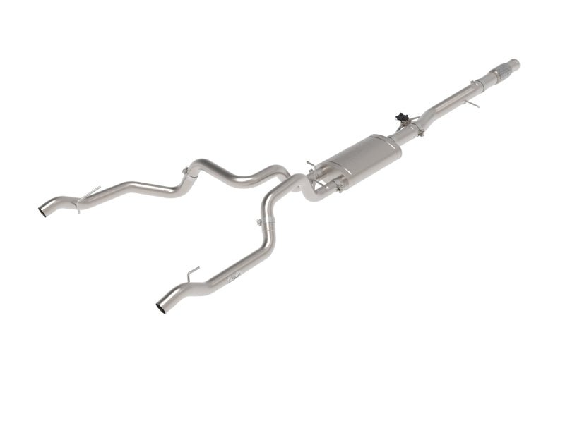 aFe Gemini XV 4in to Dual 3in 304 SS Cat - Back Exhaust w/ Cutout 19 - 21 GM Silverado/Sierra V8 - 6.2L - Catback - aFe