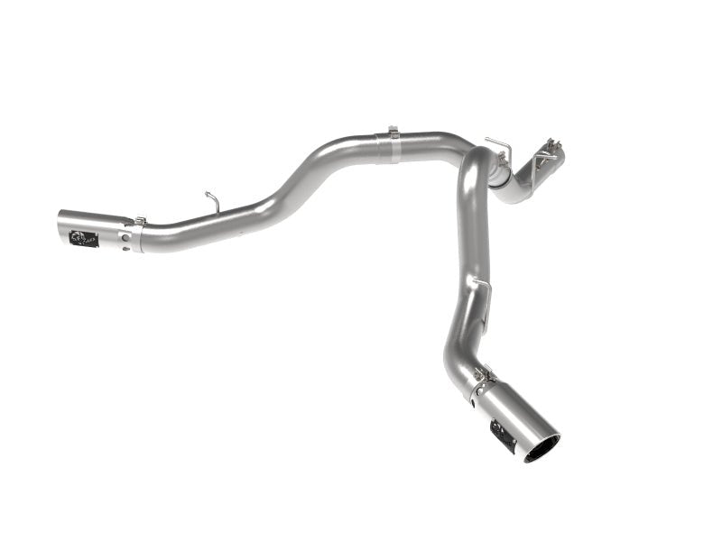 aFe Large Bore - HD 4in 409SS DPF - Back Exhaust System w/Polished Tips 20 GM Diesel Trucks V8 - 6.6L - DPF Back - aFe