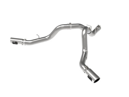 aFe Large Bore - HD 4in 409SS DPF - Back Exhaust System w/Polished Tips 20 GM Diesel Trucks V8 - 6.6L - DPF Back - aFe