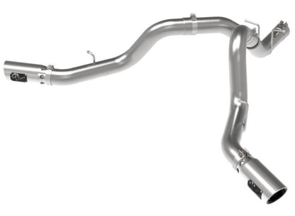 aFe Large Bore - HD 4in 409SS DPF - Back Exhaust System w/Polished Tips 20 GM Diesel Trucks V8 - 6.6L - DPF Back - aFe