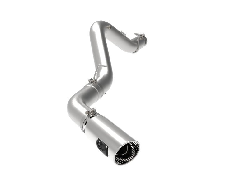 aFe Large Bore - HD 5 IN 409 SS DPF - Back Exhaust System w/Polished Tip 20 - 23 GM Truck V8 - 6.6L - Catback - aFe