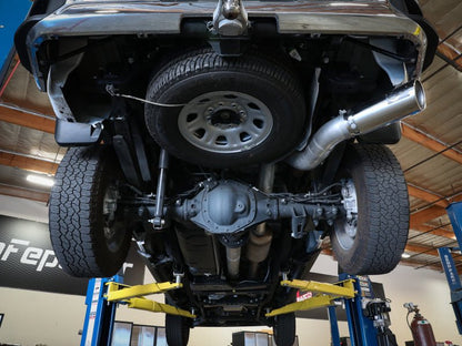 aFe Large Bore - HD 5 IN 409 SS DPF - Back Exhaust System w/Polished Tip 20 - 23 GM Truck V8 - 6.6L - Catback - aFe