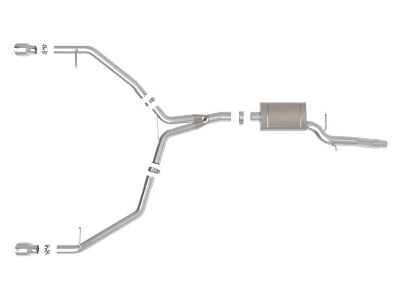 aFe MACH Force - Xp 13 - 16 Audi Allroad L4 SS Axle - Back Exhaust w/ Polished Tips - Axle Back - aFe
