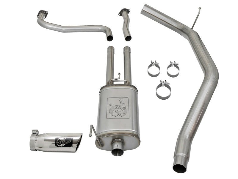 aFe MACH Force - Xp 2 - 1/2in Cat - Back Exhaust System w/ Polished Tip 16 - 17 Nissan Titan XD V8 5.6L - Catback - aFe