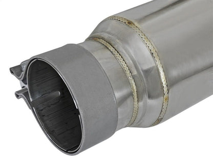 aFe MACH Force - Xp 304 Stainless Steel Resonator 2.5in Inlet/Outlet x 4in Dia x 15in Body x 19in L - X Pipes - aFe