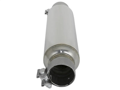aFe MACH Force - Xp 304 Stainless Steel Resonator 2.5in Inlet/Outlet x 4in Dia x 15in Body x 19in L - X Pipes - aFe
