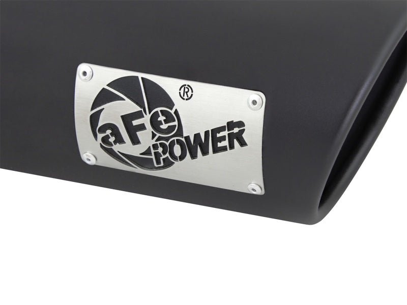 aFe MACHForce XP 3in Inlet x 4in Outlet x 9in Length Clamp - On Black Tip - Catback - aFe