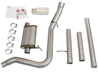 aFe MACHForce XP Exhaust 3in - 3.5in SS Single Side Ext CB w/ Polish Tip 99 - 04 Ford F - 250 V8 5.4L/6.8L - Catback - aFe