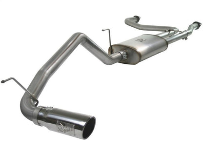 aFe MACHForce XP Exhaust Cat - Back 2.5/3in SS - 409 w/ Polished Tip 04 - 12 Nissan Titan V8 5.6L - Catback - aFe