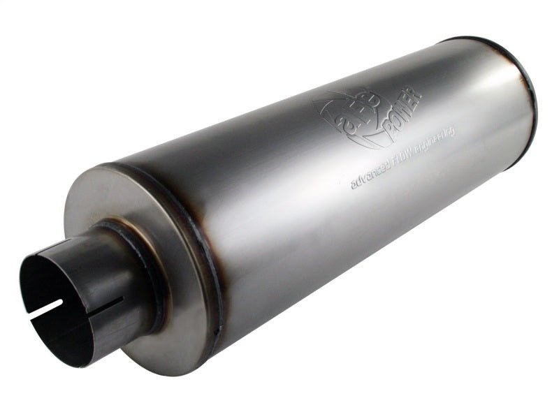 aFe MACHForce XP Exhausts Mufflers SS - 409 EXH Muffler 4 ID In/Out 8 Dia - Catback - aFe
