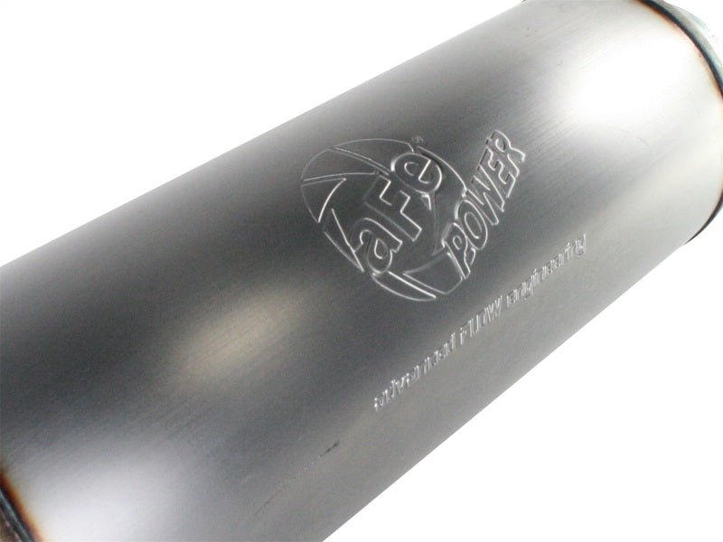 aFe MACHForce XP Exhausts Mufflers SS - 409 EXH Muffler 5 ID In/Out 8 Dia - Catback - aFe