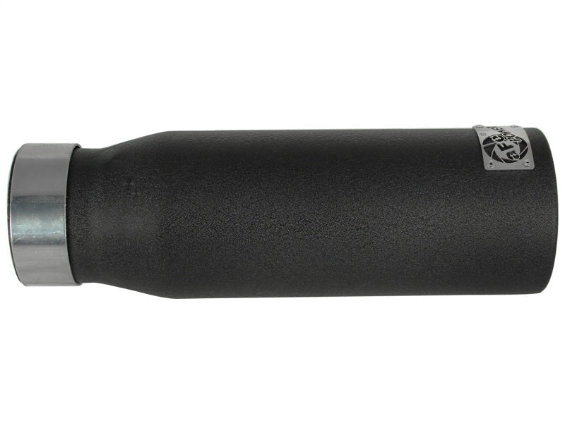 aFe MACHForce XP Exhausts Tips SS - 304 EXH Tip 3in x 4Out x 12L Bolt - On (blk) - Catback - aFe