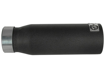 aFe MACHForce XP Exhausts Tips SS - 304 EXH Tip 3in x 4Out x 12L Bolt - On (blk) - Catback - aFe