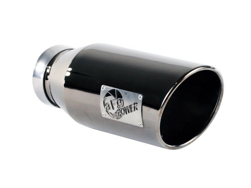 aFe MACHForce XP Exhausts Tips SS - 304 EXH Tip 4In x 6Out x 15L Bolt - On (blk chrome) - Catback - aFe