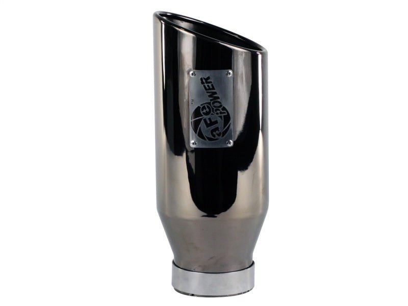 aFe MACHForce XP Exhausts Tips SS - 304 EXH Tip 4In x 6Out x 15L Bolt - On (blk chrome) - Catback - aFe