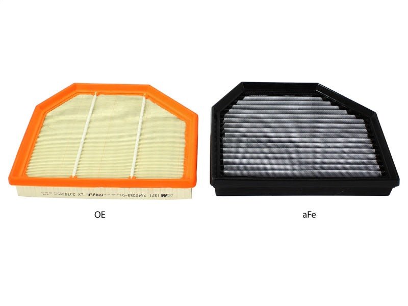 aFe MagnumFLOW OEM Replacement Air Filter PRO Dry S 2015 BMW M3/M4 (F80/F82) 3.0L S55 (tt) Qty. 2 - Air Filters - Drop In - aFe