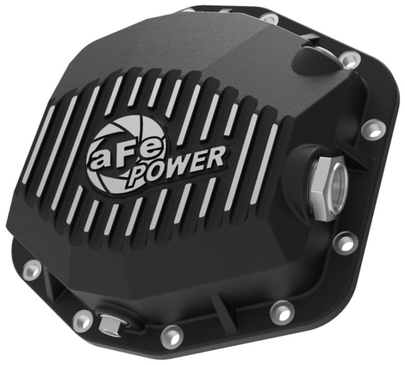 aFe POWER 2021 Ford Bronco w/ Dana M220 Differential Cover Black Street Series w/ Machined Fins - Diff Covers - aFe