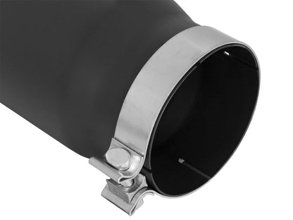 aFe Power MACH Force - Xp 5in In x 6in Out x 15in L Bolt - On 409 SS Exhaust Tip - Black - Catback - aFe
