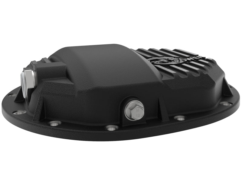 aFe Power Pro Series AAM 9.5/9.76 Rear Diff Cover Black w/Mach Fins 14 - 19 GM Silverado/Sierra 1500 - Diff Covers - aFe