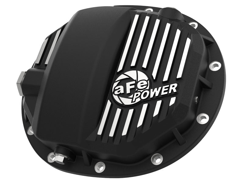 aFe Power Pro Series AAM 9.5/9.76 Rear Diff Cover Black w/Mach Fins 14 - 19 GM Silverado/Sierra 1500 - Diff Covers - aFe