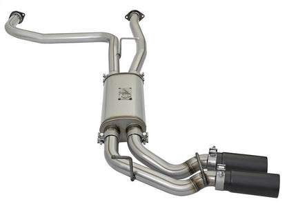 aFe POWER Rebel Series 2 - 1/2in 409 SS Cat Back Exhaust w/ Black Tips 16 - 17 Nissan Titan V8 5.6L - Catback - aFe
