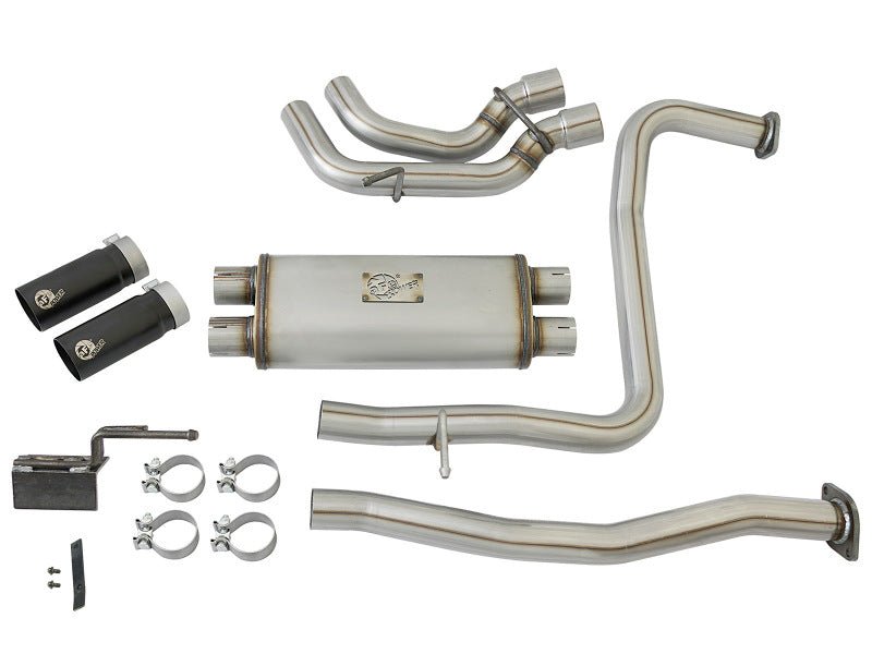 aFe POWER Rebel Series 2 - 1/2in 409 SS Cat Back Exhaust w/ Black Tips 16 - 17 Nissan Titan V8 5.6L - Catback - aFe