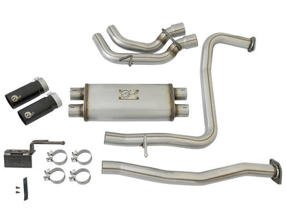 aFe POWER Rebel Series 2 - 1/2in 409 SS Cat Back Exhaust w/ Black Tips 16 - 17 Nissan Titan V8 5.6L - Catback - aFe