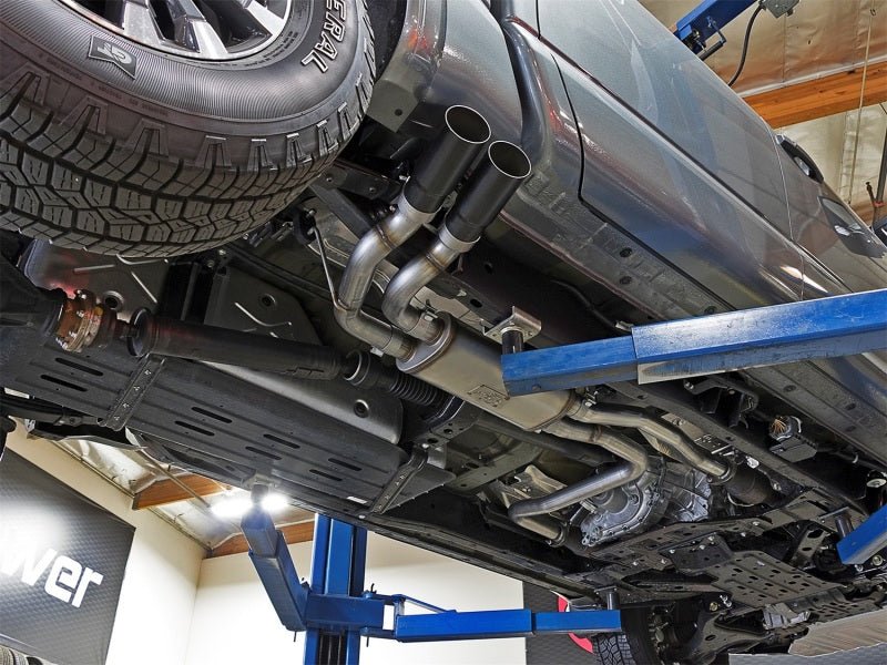 aFe POWER Rebel Series 2 - 1/2in 409 SS Cat Back Exhaust w/ Black Tips 16 - 17 Nissan Titan V8 5.6L - Catback - aFe