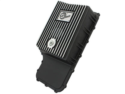 aFe Power Transmission Pan Black Machined 11 - 14 Ford 6R140 Trucks V8 6.7L (td) - Diff Covers - aFe
