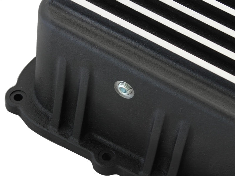 aFe Power Transmission Pan Black Machined 11 - 14 Ford 6R140 Trucks V8 6.7L (td) - Diff Covers - aFe