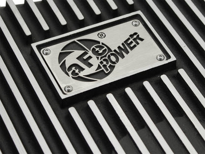 aFe Power Transmission Pan Black Machined 11 - 14 Ford 6R140 Trucks V8 6.7L (td) - Diff Covers - aFe