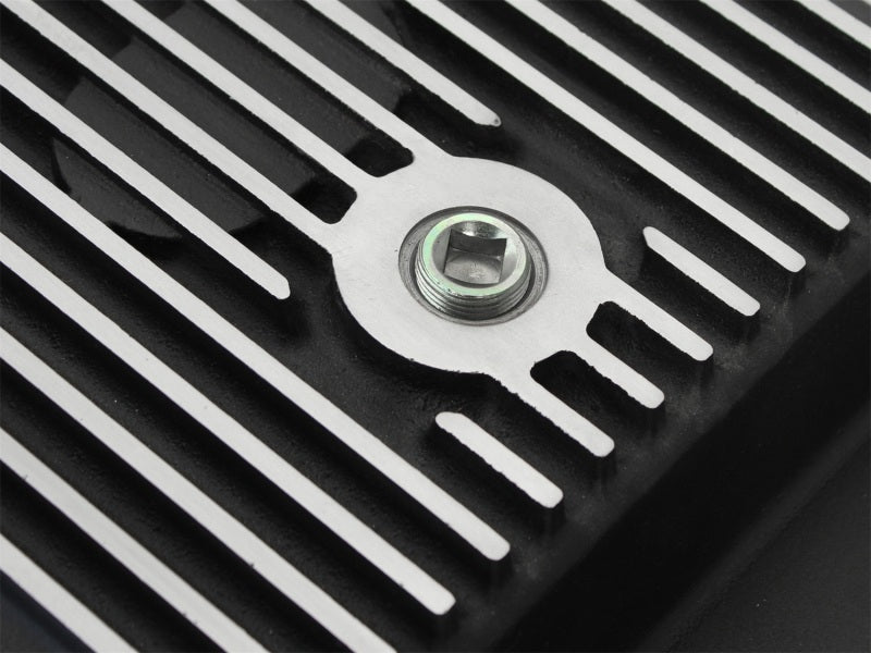 aFe Power Transmission Pan Black Machined 11 - 14 Ford 6R140 Trucks V8 6.7L (td) - Diff Covers - aFe