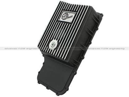 aFe Power Transmission Pan Black Machined 11 - 14 Ford 6R140 Trucks V8 6.7L (td) - Diff Covers - aFe