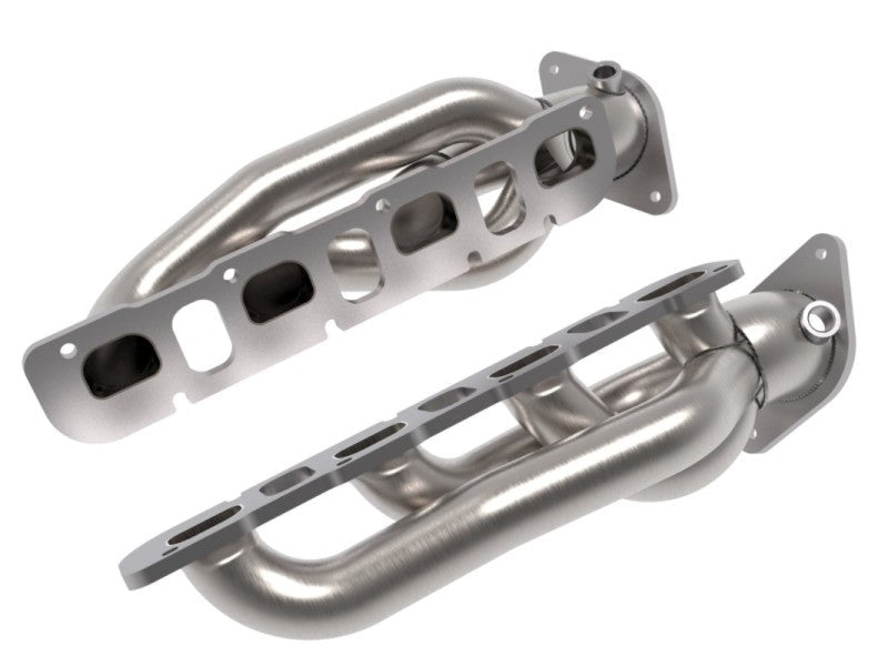 aFe Power Twisted Steel 304SS Shorty Header 2021 Ram 1500 TRX V8 - 6.2L (uncoated) - Headers & Manifolds - aFe