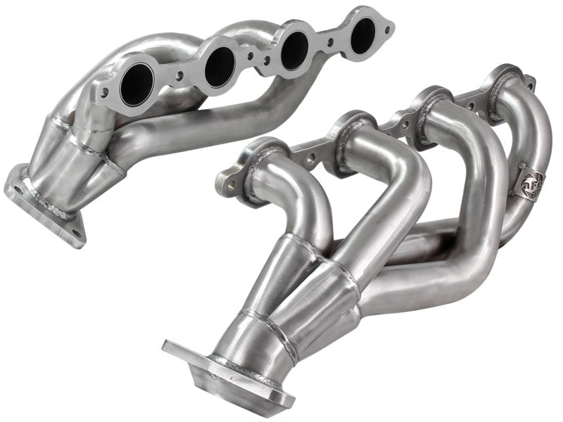 aFe Power Twisted Steel Headers 409 Stainless Steel 02 - 13 GM Silverado/Sierra 1500 V8 GMT800/GMT900 - Headers & Manifolds - aFe