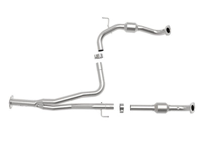 aFe Power Twisted Steel Y - Pipe w/ Cat SS 16 - 20 Toyota Tacoma V6 3.5L (4WD Only) - Headers & Manifolds - aFe