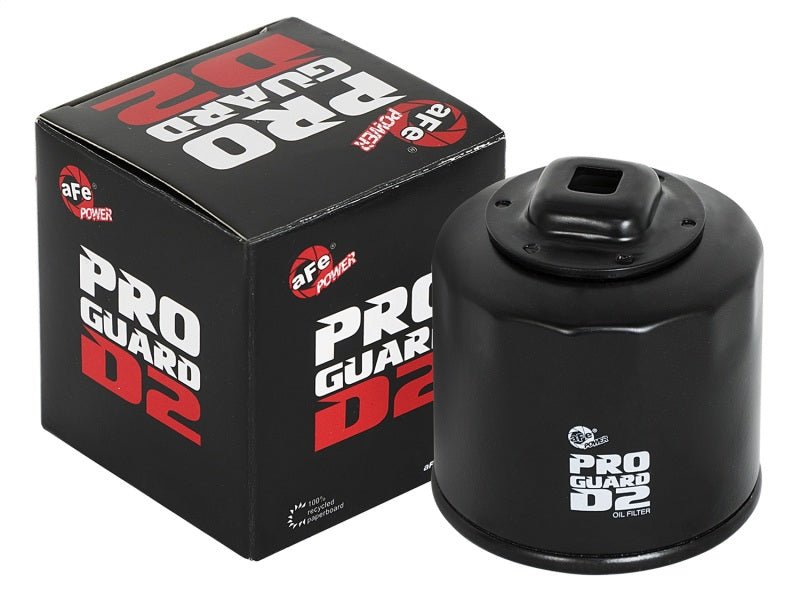 aFe Pro GUARD D2 Oil Filter 02 - 17 Nissan Cars L4/ 04 - 17 Subaru Cars H4 (4 Pack) - Oil Filters - aFe