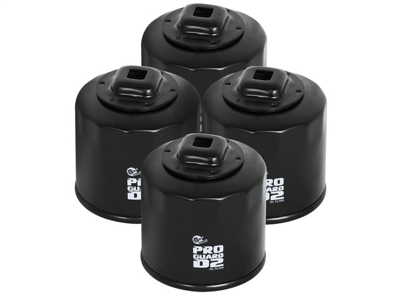 aFe Pro GUARD D2 Oil Filter 02 - 17 Nissan Cars L4/ 04 - 17 Subaru Cars H4 (4 Pack) - Oil Filters - aFe