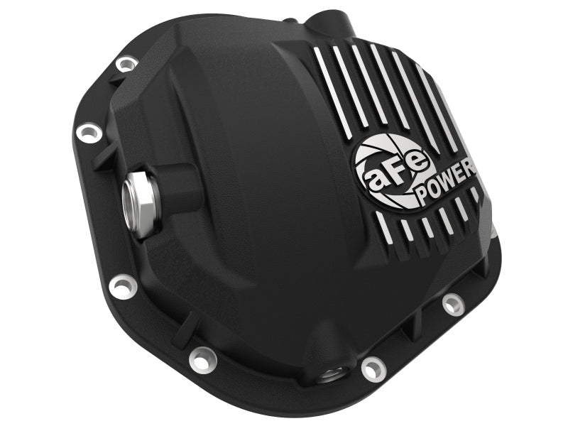 aFe Pro Series Dana 60 Front Differential Cover Black w/ Machined Fins 17 - 20 Ford Trucks (Dana 60) - Diff Covers - aFe