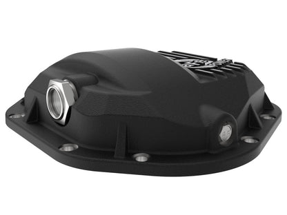 aFe Pro Series Dana 60 Front Differential Cover Black w/ Machined Fins 17 - 20 Ford Trucks (Dana 60) - Diff Covers - aFe