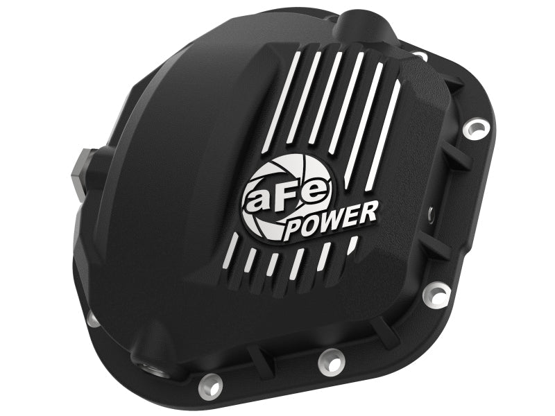 aFe Pro Series Dana 60 Front Differential Cover Black w/ Machined Fins 17 - 20 Ford Trucks (Dana 60) - Diff Covers - aFe