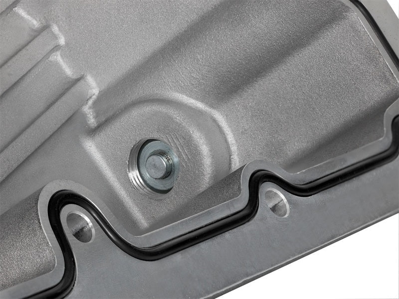AFE Pro Series Engine Oil Pan Black w/Machined Fins; 11 - 16 Ford Powerstroke V8 - 6.7L (td) - Diff Covers - aFe