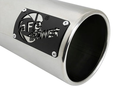 aFe SATURN 4S 4in SS Intercooled Exhaust Tip - Polished 4in In x 5in Out x 12in L Bolt - On - Tips - aFe
